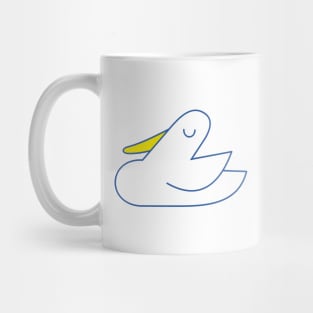 Cute Sleepy Swan Illustration Mug